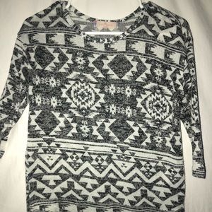 Aztec design sweater top